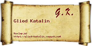 Glied Katalin névjegykártya